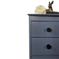 Blue chest of drawers with black handles, Bedroom furniture, Four drawers, Lebus