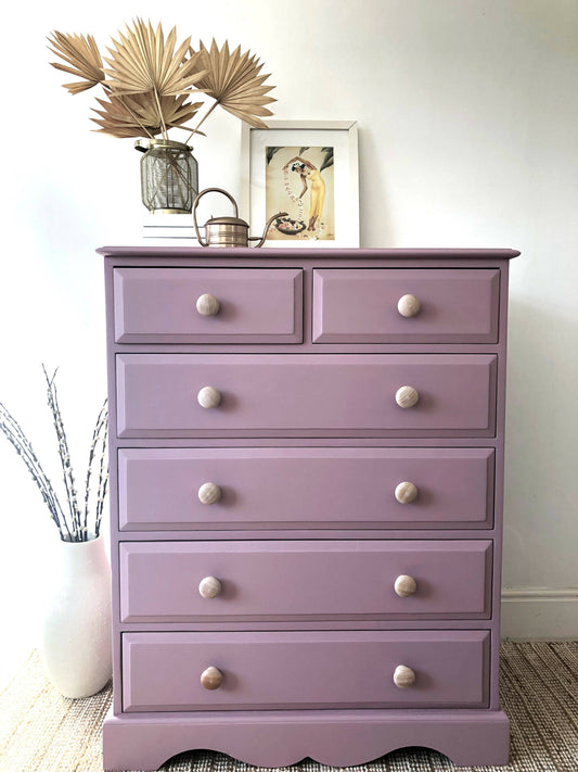 Large Pine Chest of Drawers / Tall Chest of Drawers