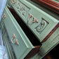 Large Carved Green Sideboard