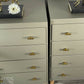 Pair of Four Drawer Chests of Drawers in Green Grey, Mid-Century
