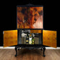 Gigi | Art Deco Vintage Cocktail Cabinet | Antique Upcycled Queen Anne Drinks Cabinet | Gin Bar Storage | Black Home Bar Furniture
