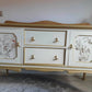 Vintage Cream Carved Sideboard