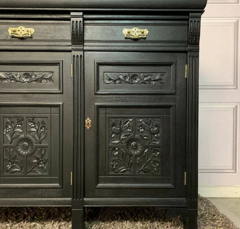 Black antique deals sideboard