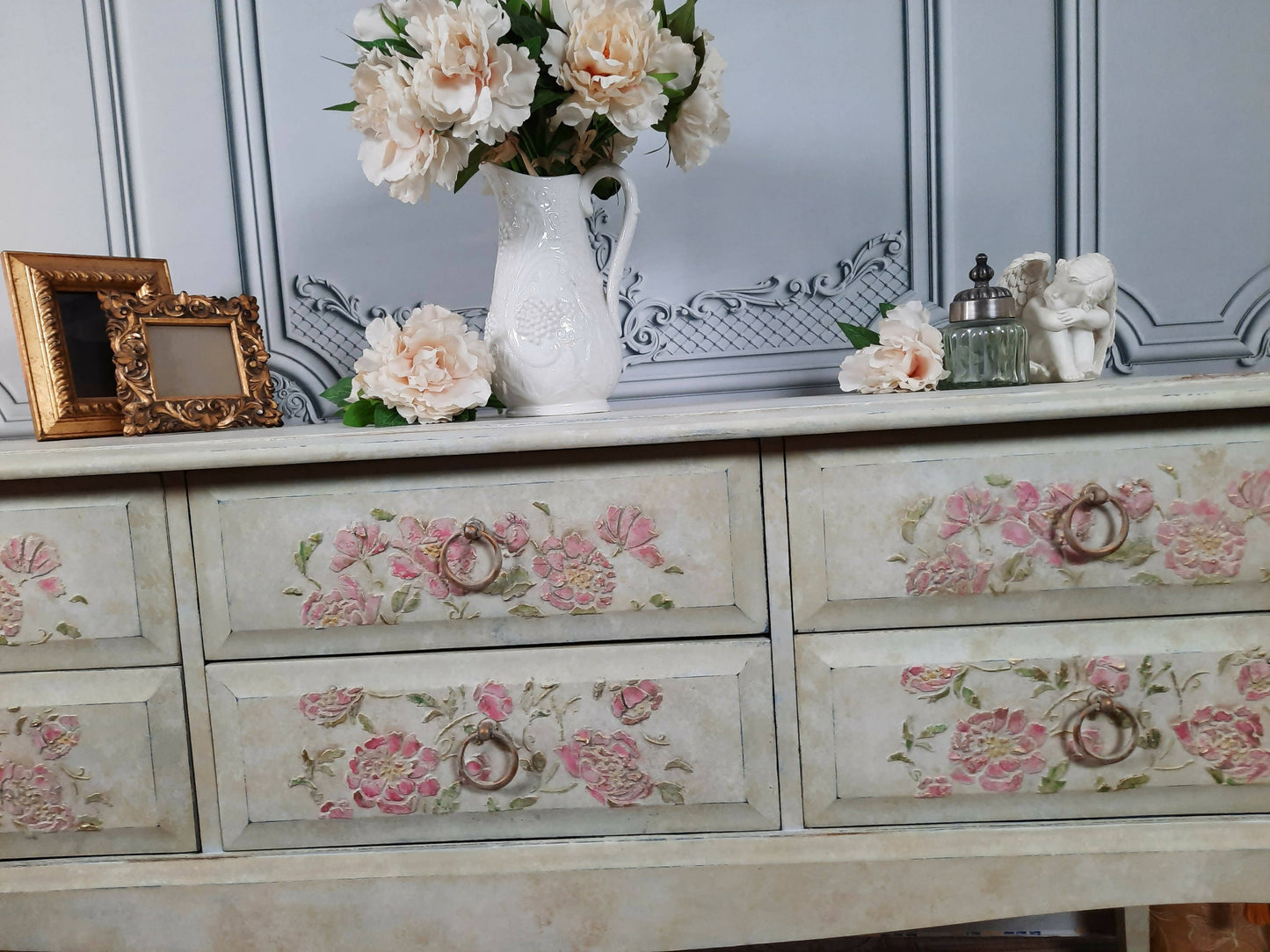Hand painted stag sideboard/ dressing table/ hall table