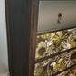 Bespoke Modern Vintage Chest of Drawers Hand painted, Fabric Decoupage Black and Mustard