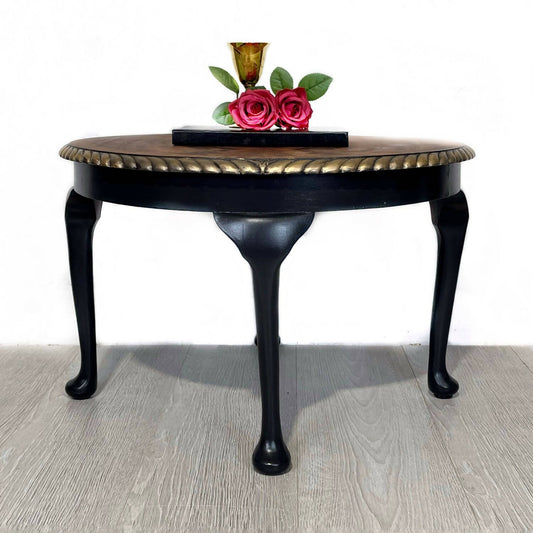 Georgian styled Pie Coffee Table black and gold
