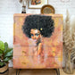 Hand-painted cabinet, Beautiful African Lady, Tallboy, Linen Cupboard, Linen Press, Upcycled Cupboard, Bedroom Storage MADE TO ORDER