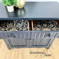 Off Black Sideboard, Linenfold Paneling, William Morris Wallpaper, Oak Cupboard, MADE TO ORDER