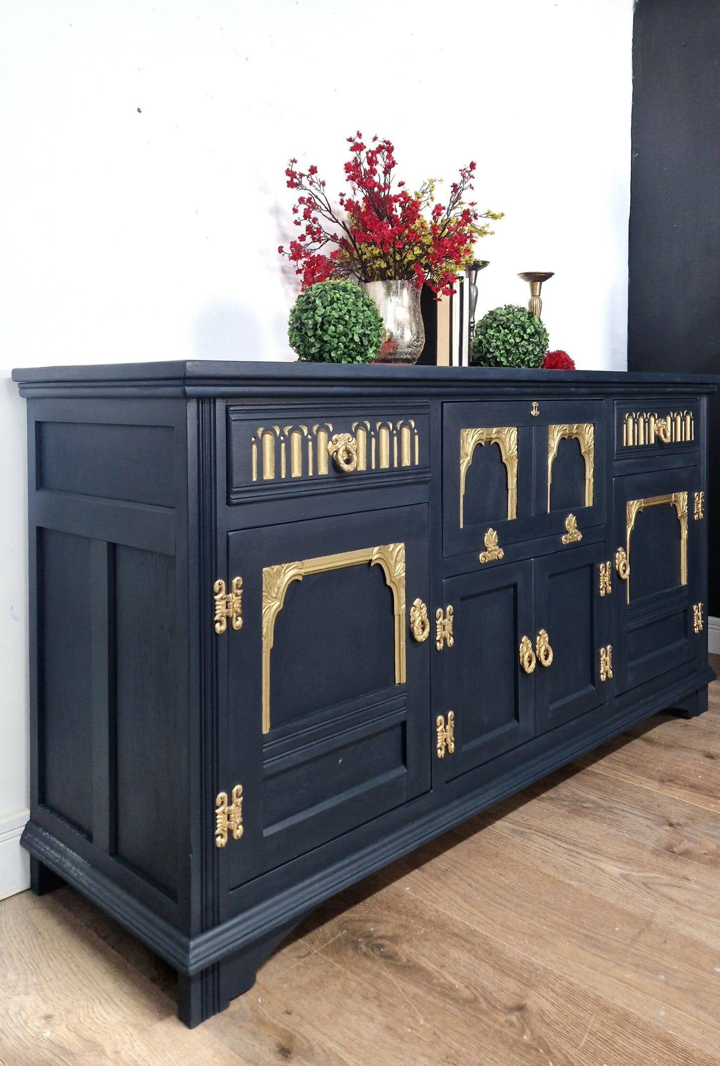 Navy Antique Old charm sideboard