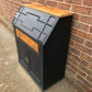 Small Vintage Writing Bureau Handpainted in Dusky Black
