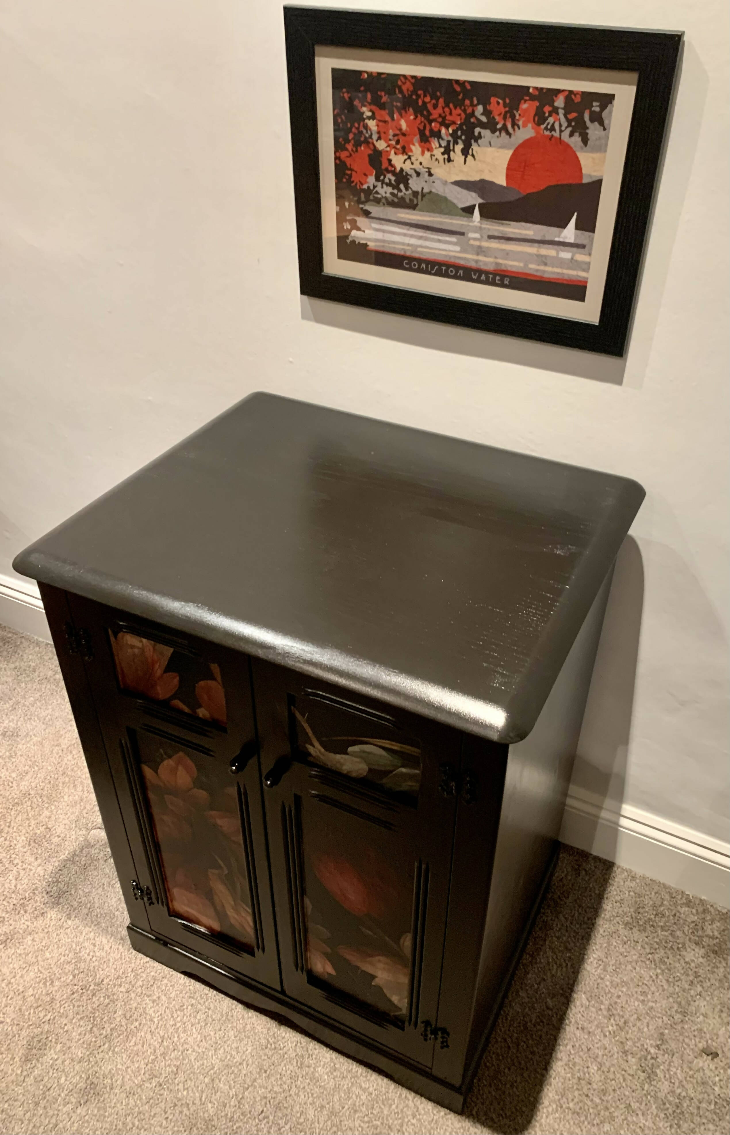 Upcycled stereo outlet cabinet