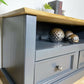 Vintage Grey Wooden TV Cabinet Drawers