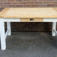 Vintage Chunky Farmhouse Dining Table Set with 4 Farmhouse Chairs in “pick & mix” colours