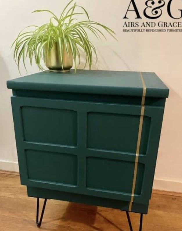 Small Green Nathan Display Cabinet