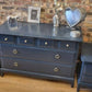 Upcycled Refinished Beautiful Set of Stag Minstrel Vintage Drawers and 2 Matching Sidetables