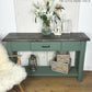 Solid Wood Green Console Table