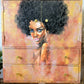 Hand-painted cabinet, Beautiful African Lady, Tallboy, Linen Cupboard, Linen Press, Upcycled Cupboard, Bedroom Storage MADE TO ORDER