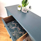 Blue Carved Sideboard