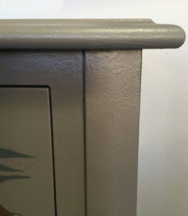 Grey and Gold Vintage Bedside Cabinet