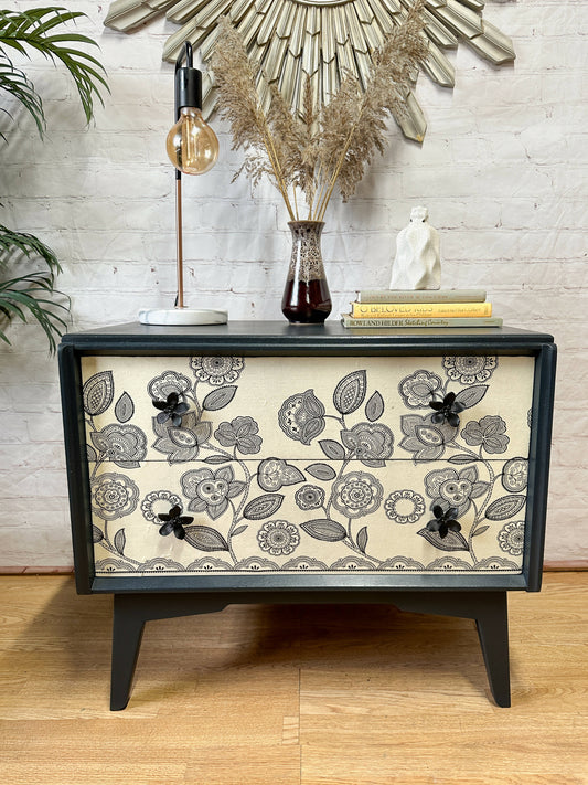 G-Plan Chest of Drawers E Gomme Mid-Century Monochrome Floral MADE TO ORDER