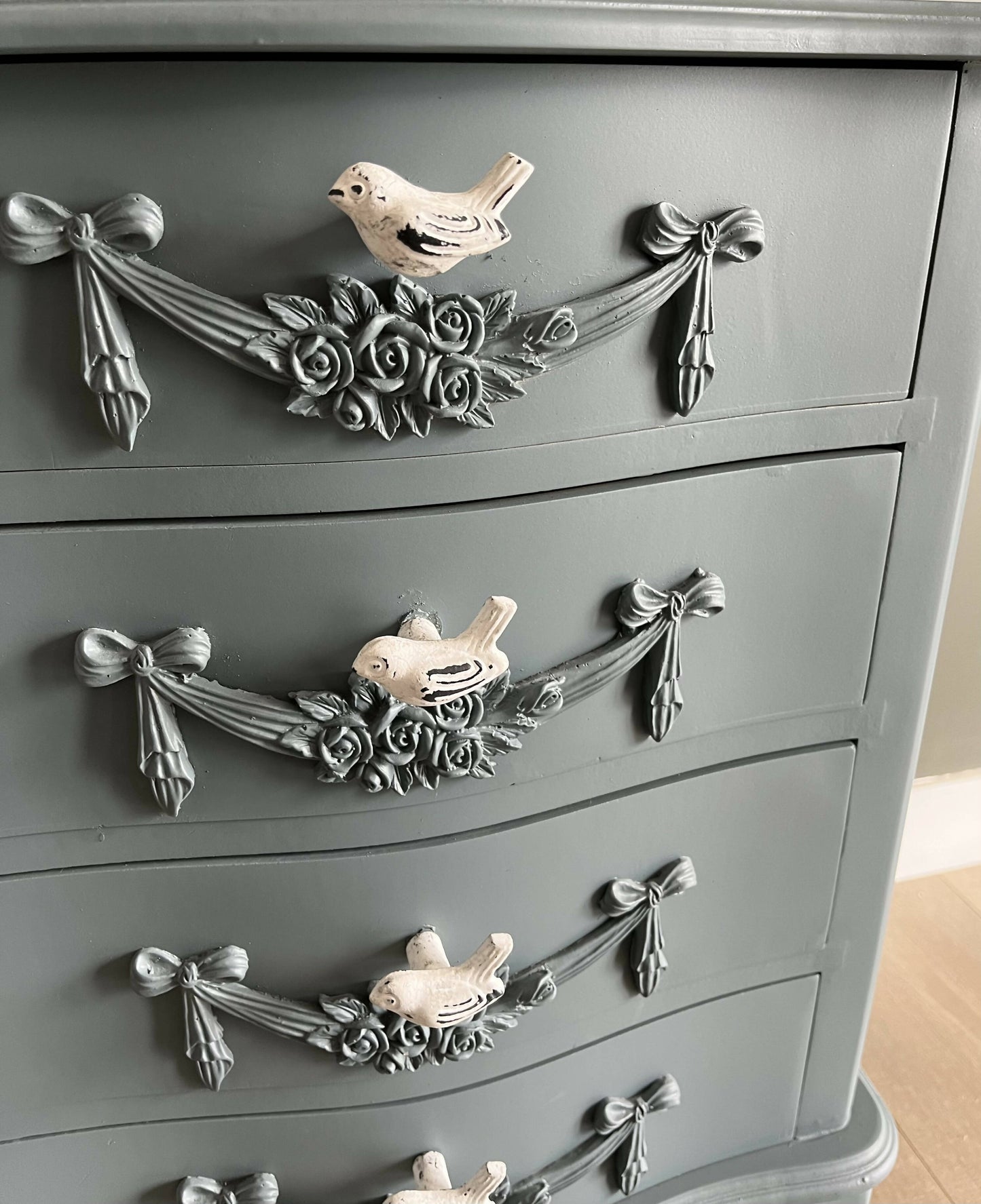 Unique slate grey drawer unit