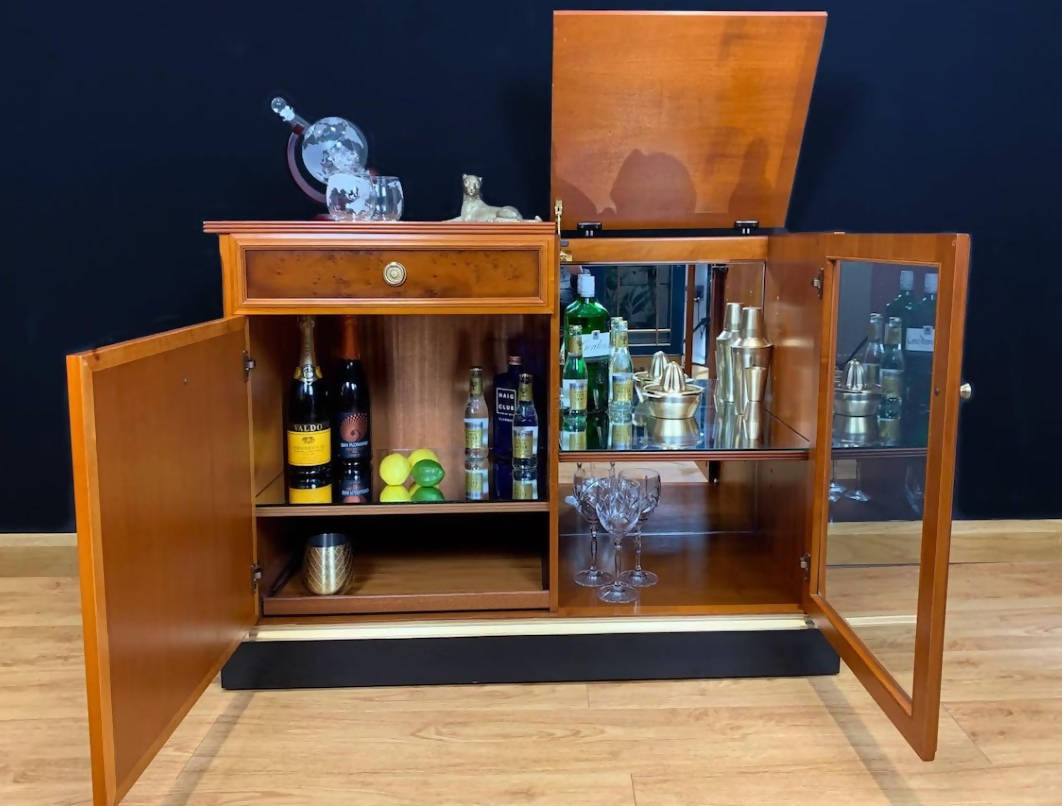 Glass cocktail deals cabinet