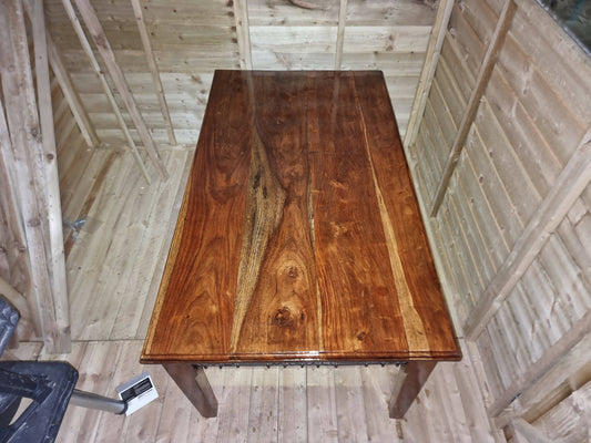 Indian acacia wood coffee table