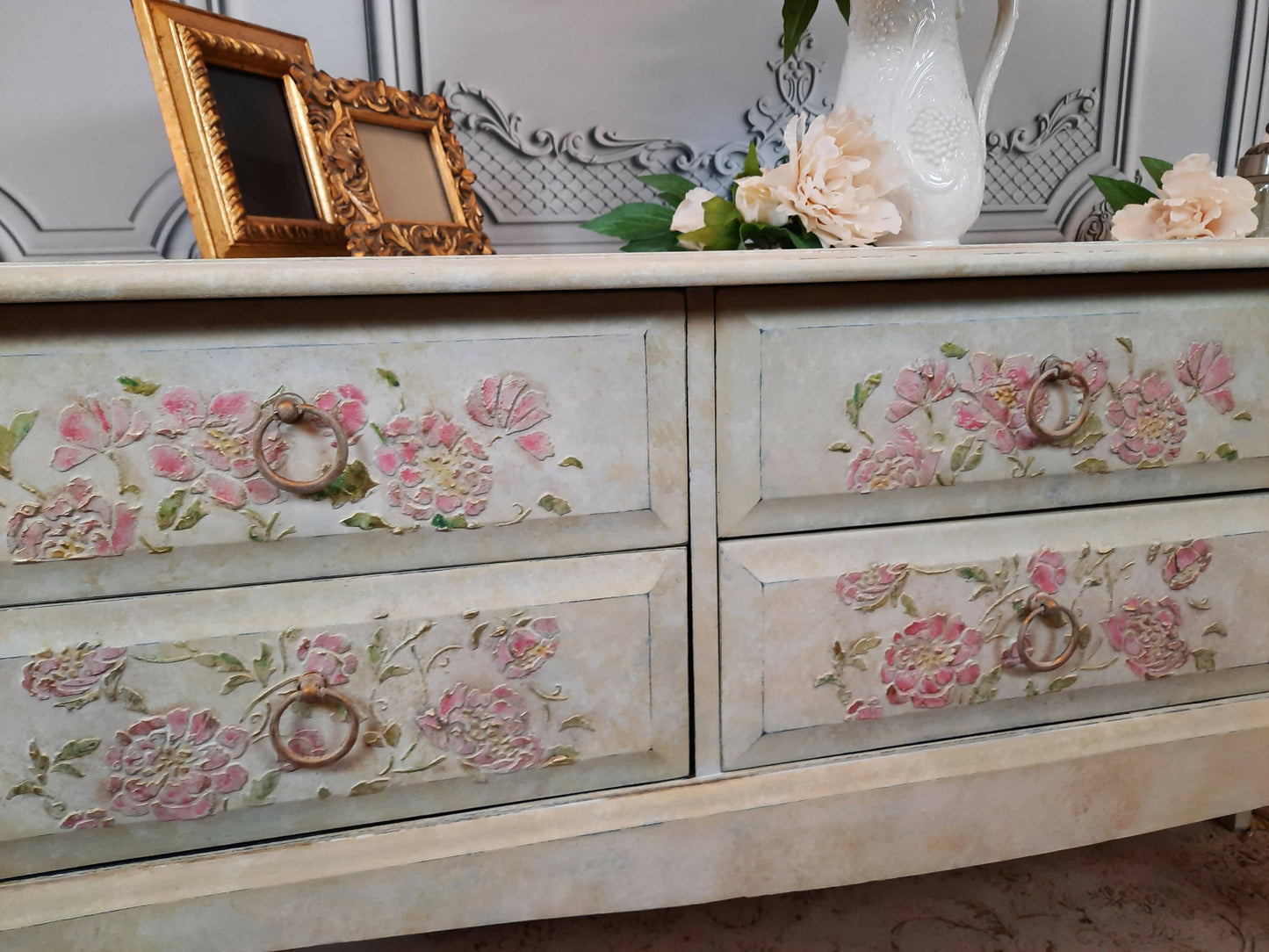 Hand painted stag sideboard/ dressing table/ hall table