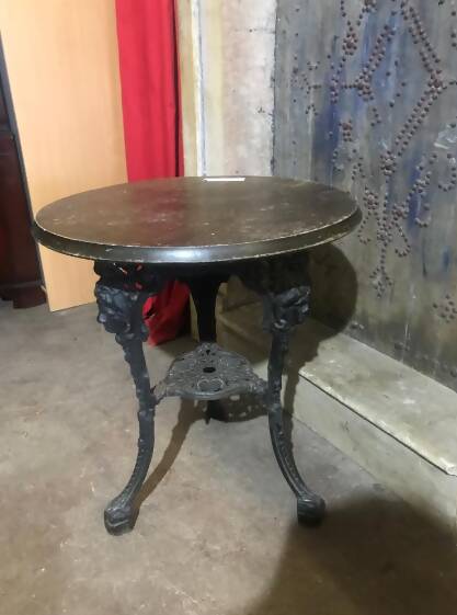 Antique Cast Iron Heavy Pub Table / Coffee Table