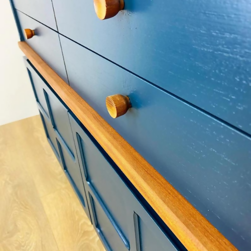 Navy Blue Nathan Squares Sideboard / Drinks Cabinet