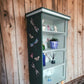 Wooden Shelving Unit with 4 Shelves Decorated with Butterflies and Dragonflies