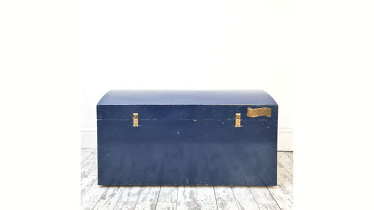 Blue Carpenter's Vintage Trunk / Chest