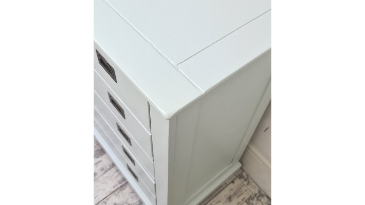 Six Drawer Chest Of Drawers, Pale Blue