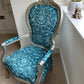 Vintage Blue Carved Chair
