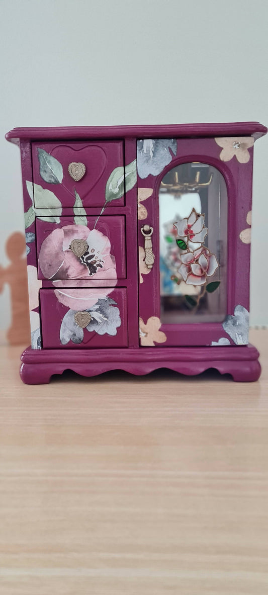 Floral Handpainted Jewellery Box