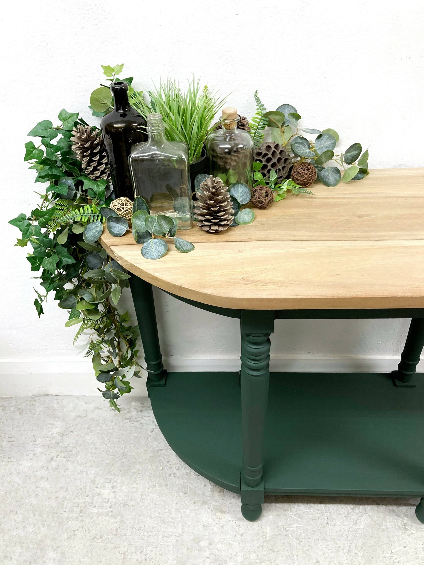 Demi Lune Vintage Hallway Table / Console Table / Half Moon Table