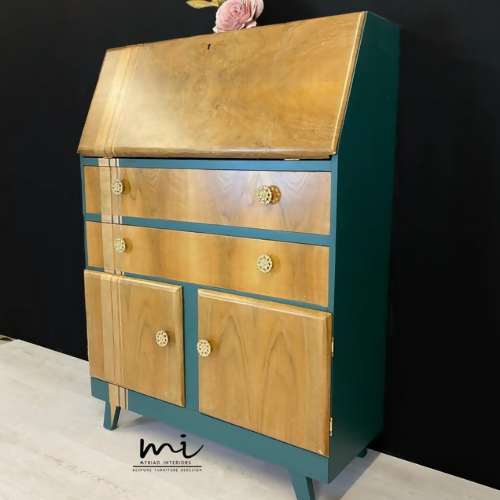 Refurbished 1950s Bureau, Drinks Cabinet - commision available