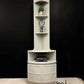 White Art Deco Corner Display Cabinet