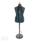 Blue Textured Mannequin Lamp with Stainless Steel Stand