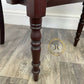 Antique Regency Mahogany Scroll Arm Desk Chair with Green Velvet Seating