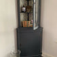 **Now Sold** Gorgeous slate grey restyled corner cabinet/drinks cabinet