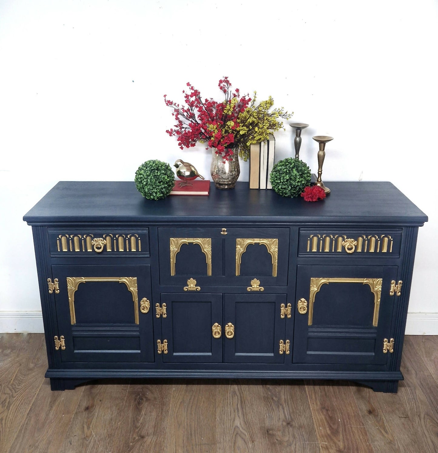 Navy Antique Old charm sideboard