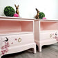 Stag Vintage Pink Bedside Cabinets