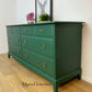 Green Stag Minstrel Merchants chest of drawers / large captains drawers