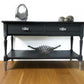 Two Drawer Grey Vintage Console Table