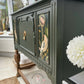 SOLD! Green Vintage sideboard Antique server Dresser buffet sideboard Victorian inspired reproduction