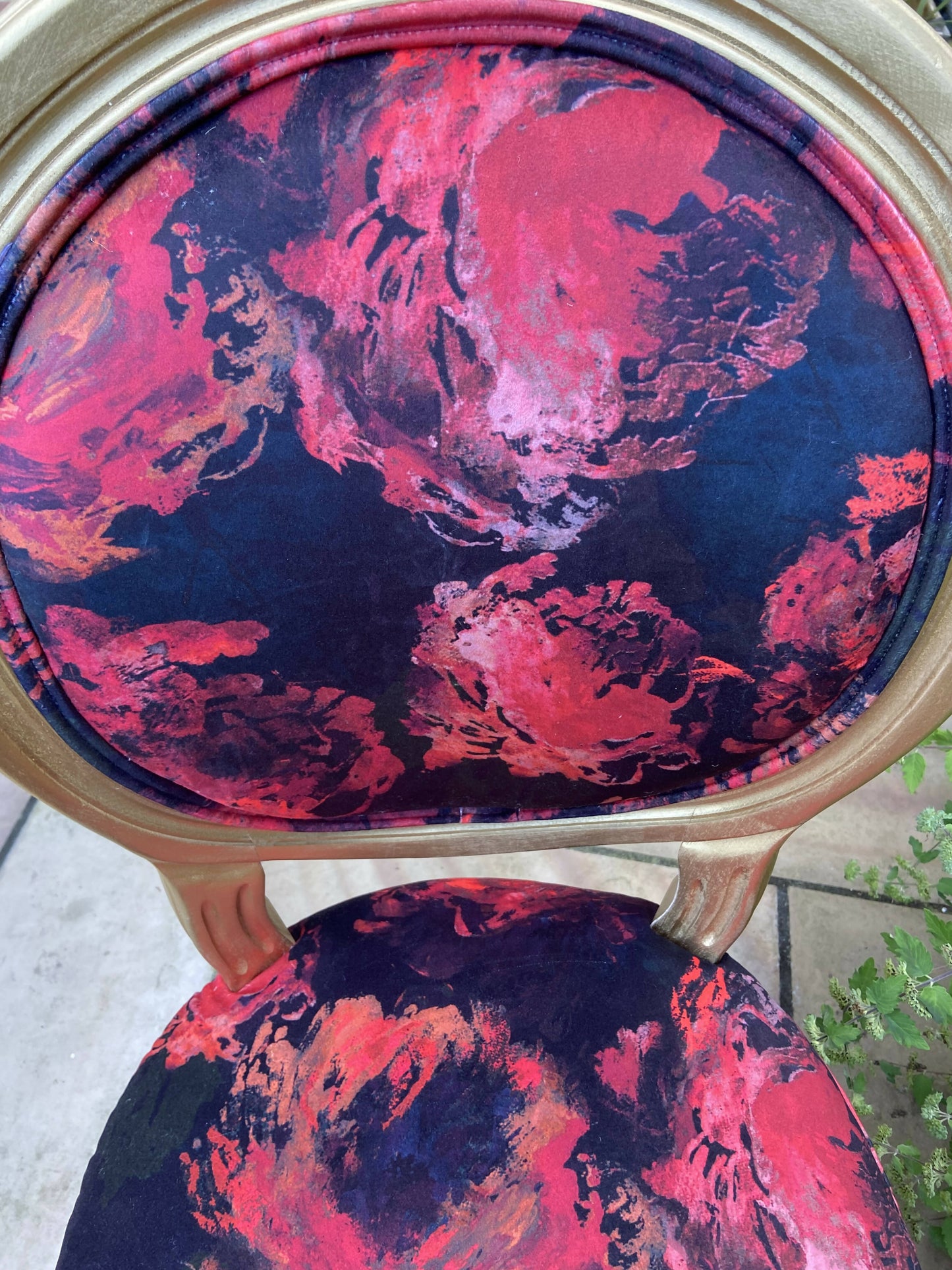 Gothic Rose Velvet Accent Chair
