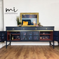 Refurbished vintage Nathan sideboard, drinks cabinet, navy blue, retro cocktail, mcm mid century modern console - available for commission