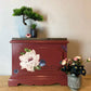 Red Floral Plant Stand