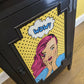Vintage cupboard upcycled in pop art style.